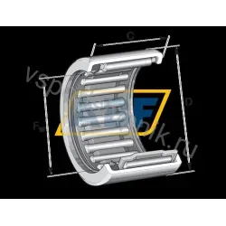 Игольчатый роликовый подшипник с сепаратором HK1012-RS-FPM-B INA