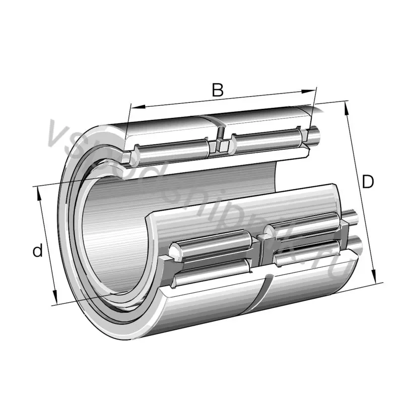 Игольчатый роликовый подшипник NA6910-ZW-XL-C2 INA 360