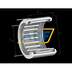 Игольчатый роликовый подшипник с сепаратором HK1214-2RS-FPM-RR-L235 INA