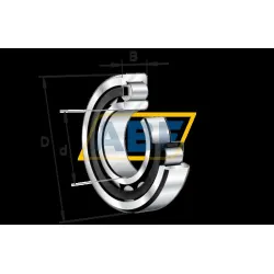 Цилиндрический роликовый подшипник NU NU2307-E-TVP2 FAG
