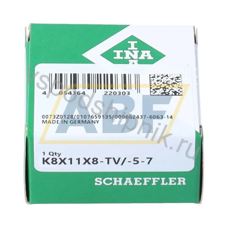 Игольчатый роликовый подшипник с сепаратором K8X11X8-TV/5-7 INA 360