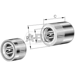 Игольчатый роликовый подшипник с сепаратором HFL0615KFR L564 INA