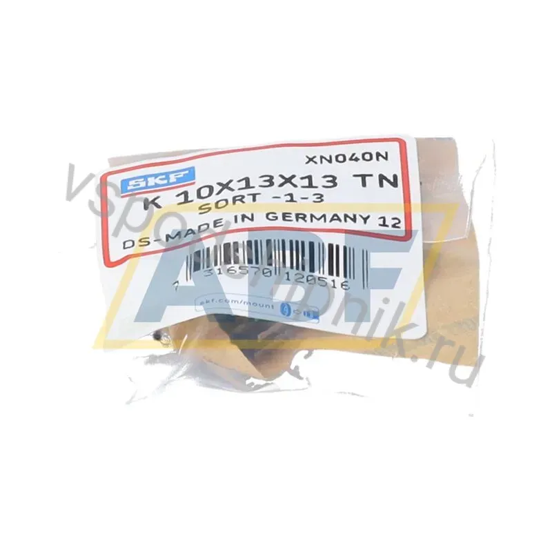 Игольчатый роликовый подшипник с сепаратором K10X13X13TN/SORT-1-3 SKF 360