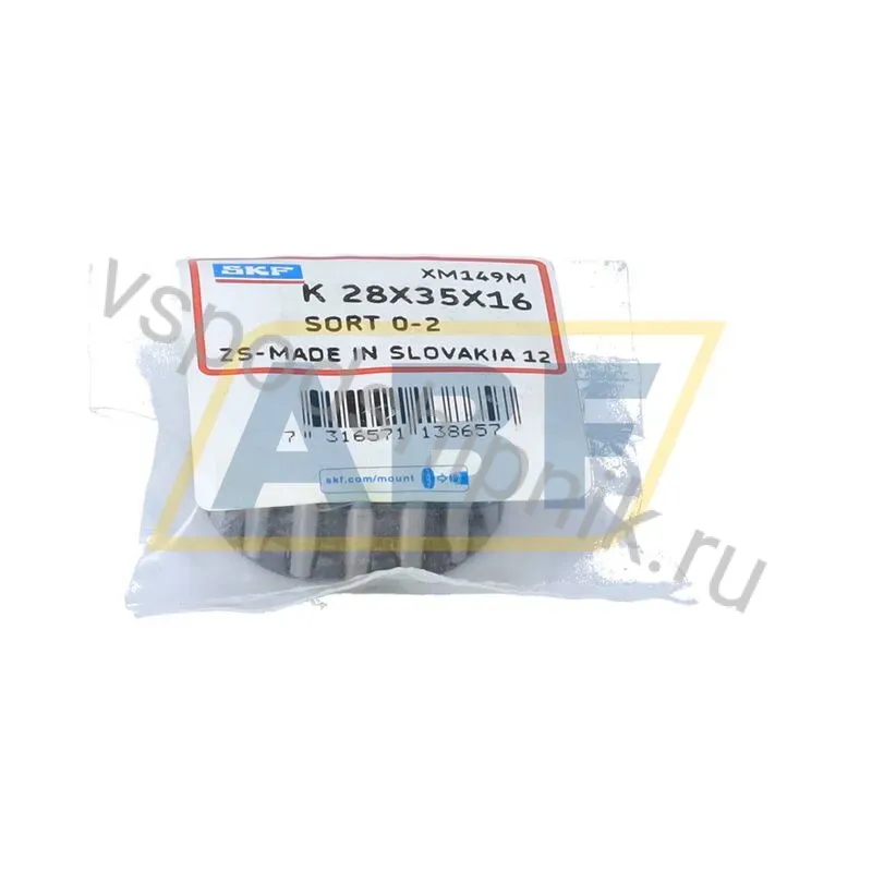 Игольчатый роликовый подшипник с сепаратором K28X35X16 SKF 360