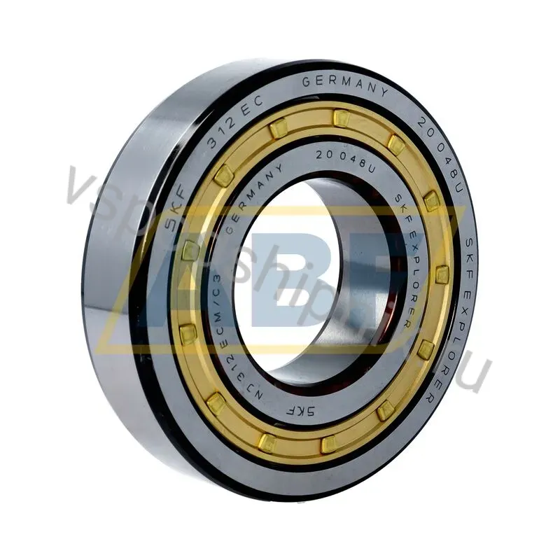 Цилиндрический роликовый подшипник NJ NJ312ECM/C3 SKF 360