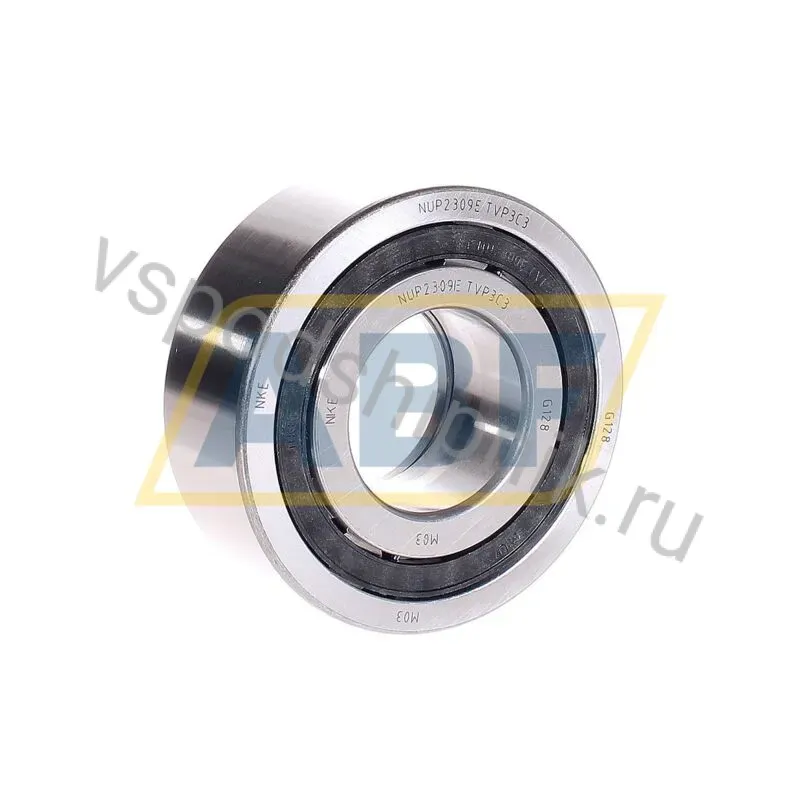 Цилиндрический роликовый подшипник однорядный NUP2309-E-TVP3-C3 NKE 360