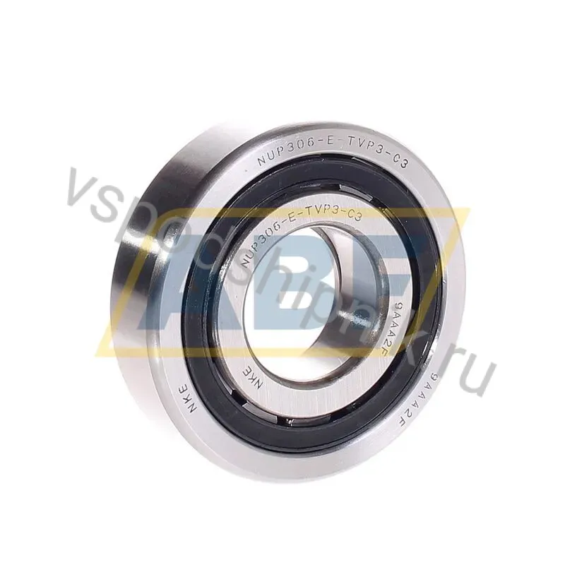 Цилиндрический роликовый подшипник однорядный NUP306-E-TVP3-C3 NKE 360