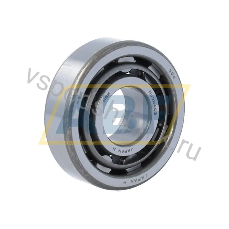 Цилиндрический роликовый подшипник однорядный NU304W C3 NSK 360