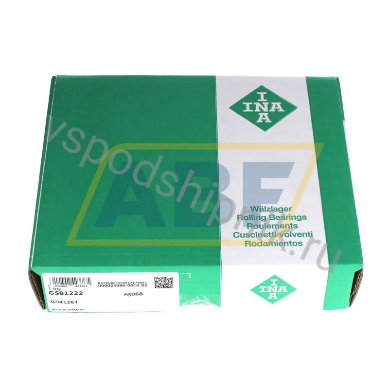 Шайба для цилиндрического упорного подшипника GS81222 INA 360