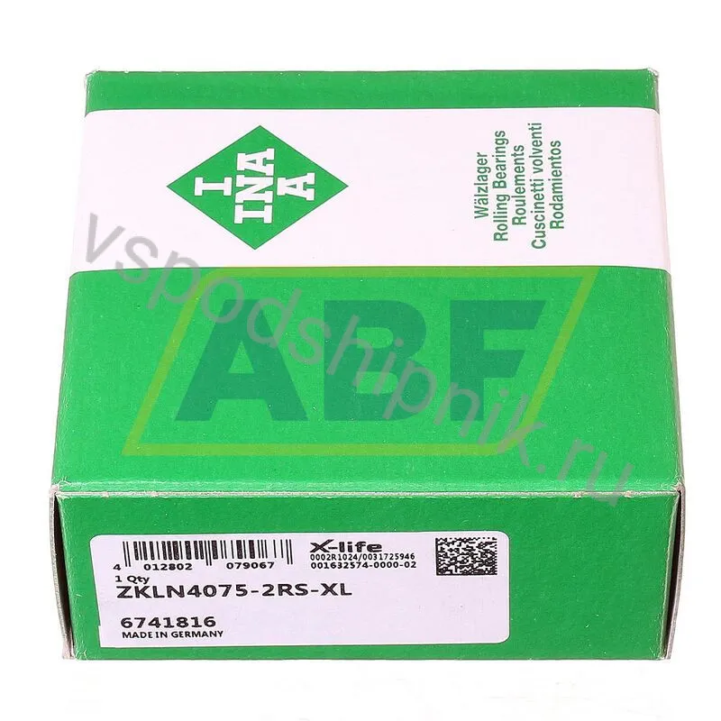 Упорный шариковый подшипник ZKLN4075-2RS-XL INA 360