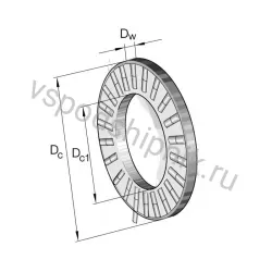 Цилиндрический роликовый подшипник с сепаратором K89420-M/+6-8 INA
