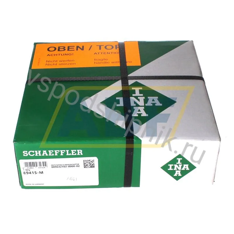 Цилиндрический роликовый упорный подшипник 89415-M INA 360