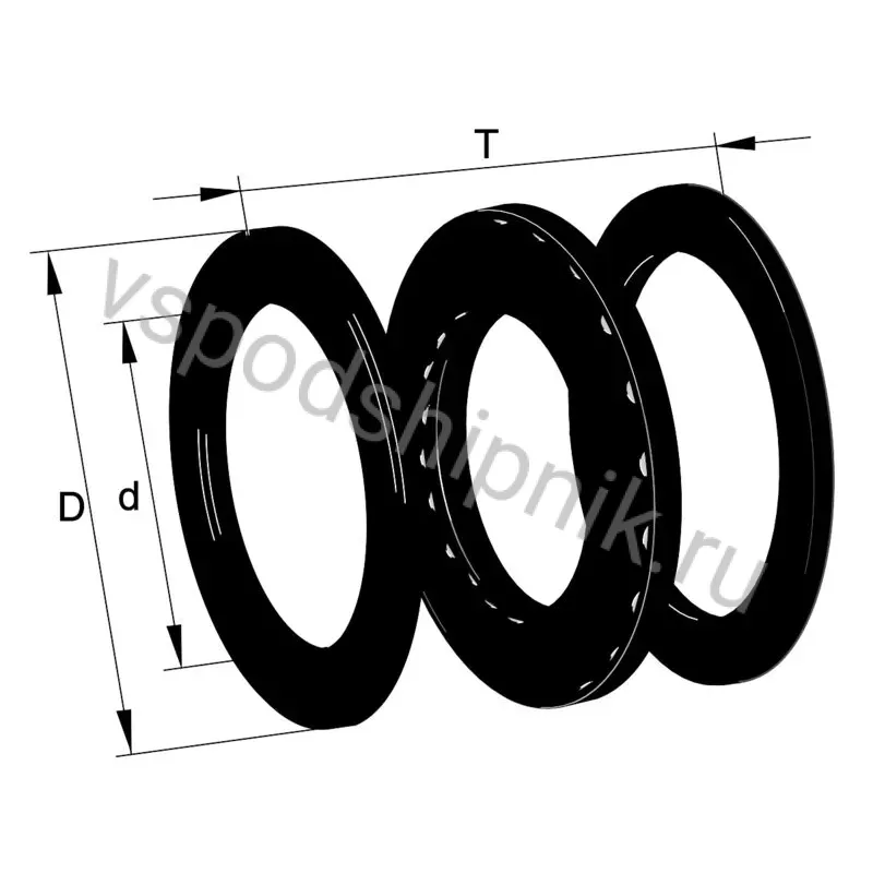 Цилиндрический роликовый упорный подшипник 894/530-M-IS INA 360