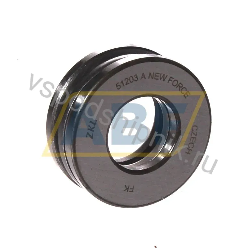 Упорный шариковый подшипник одинарный 51203A ZKL 360
