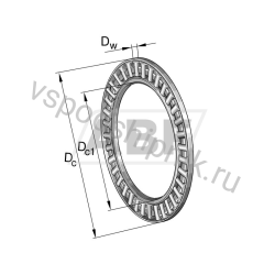Игольчатый упорный подшипник AXK0515-TN/-1-3 INA