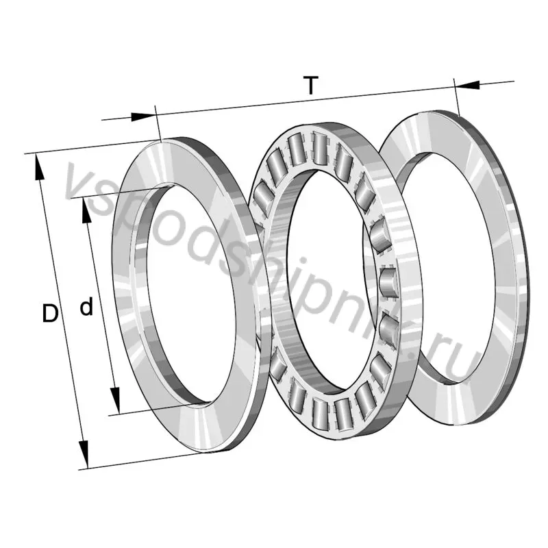 Цилиндрический роликовый упорный подшипник 81112-TV-P5 INA 360