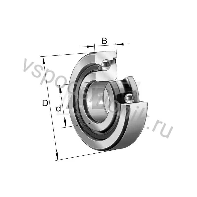Упорно-радиальный шариковый подшипник 7602030-2RS-TVP-DU FAG 360