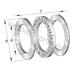Цилиндрический роликовый упорный подшипник 812/500-M-P4 INA