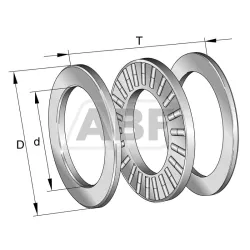 Цилиндрический роликовый упорный подшипник 89316-TV FAG