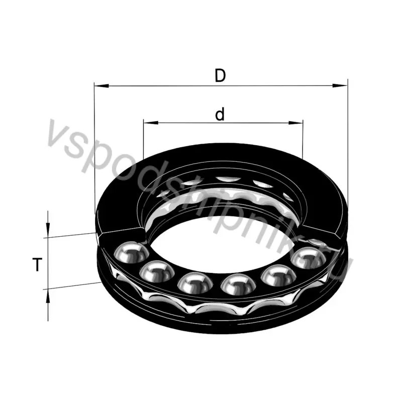 Упорный шариковый подшипник одинарный AKL.2910 INA 360