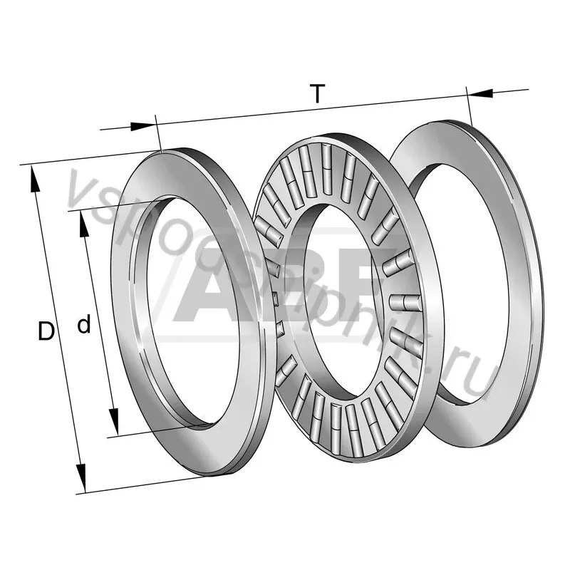 Цилиндрический роликовый упорный подшипник 89308-TV FAG 360
