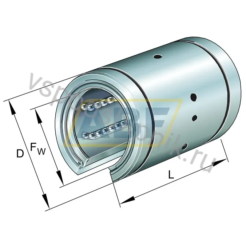 Шариковый линейный подшипник KBO40-PP-AS-E55ES INA 360
