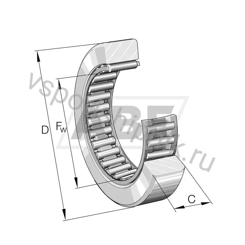 Ролик опорный вильчатый игольчатый RSTO5A.DZ.TN FAG 360