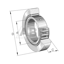 Ролик опорный вильчатый игольчатый NAST15 FAG