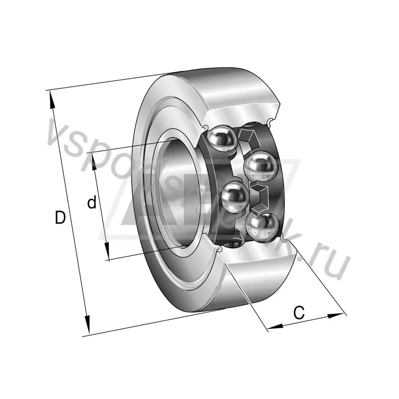 Ролик LR5205-X-IS1-2Z-TVH-XL INA 360