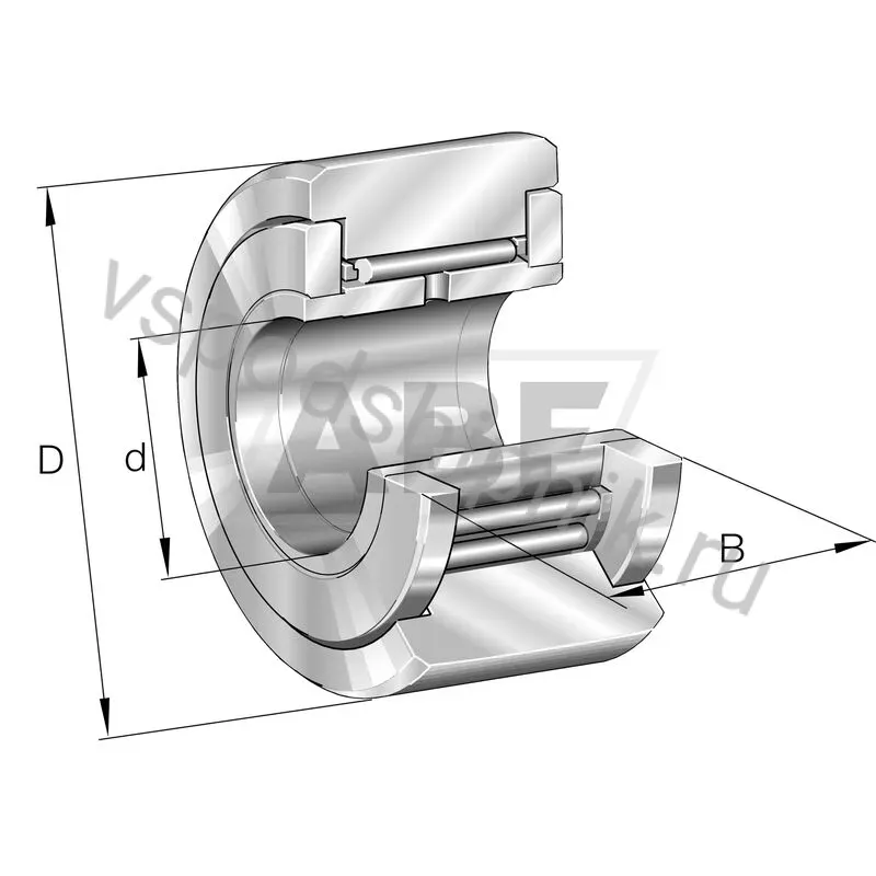 Ролик опорный вильчатый игольчатый NATR6V INA 360