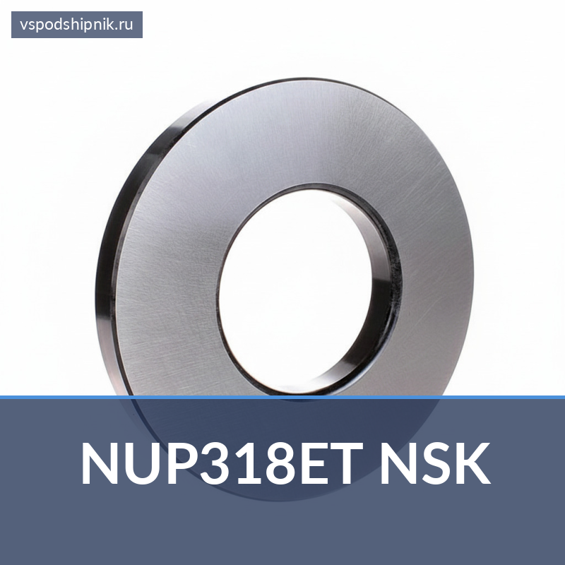 Цилиндрический роликовый подшипник однорядный NUP318ET NSK 360